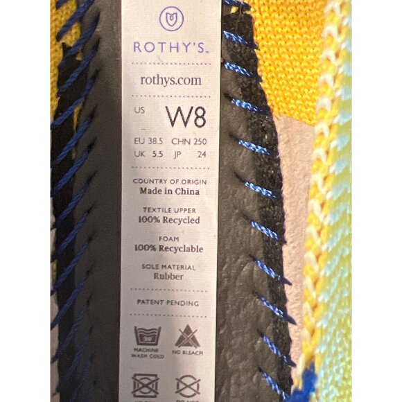 Rothys The Point Marigold Yellow Flats Slip Ons Shoes Comfort Pointed Toe Size 8 - Picture 8 of 8